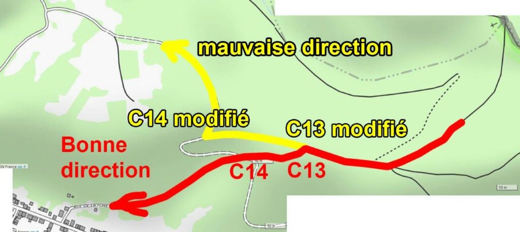 Balisage des sentiers saboté