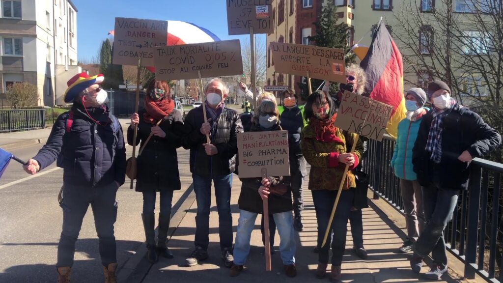 Discret rassemblement à la frontière à Sarreguemines