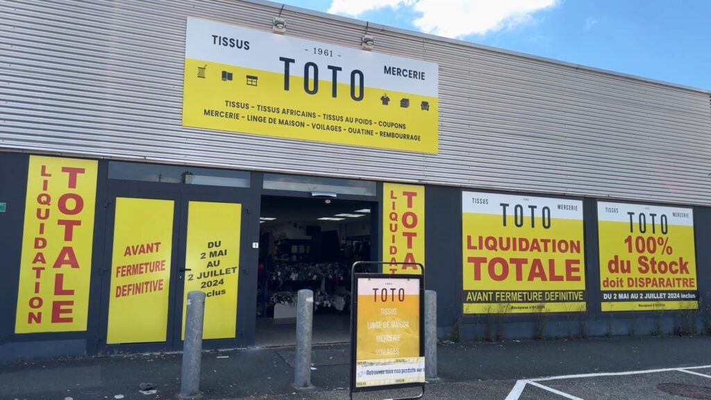 Fermeture imminente du magasin Toto