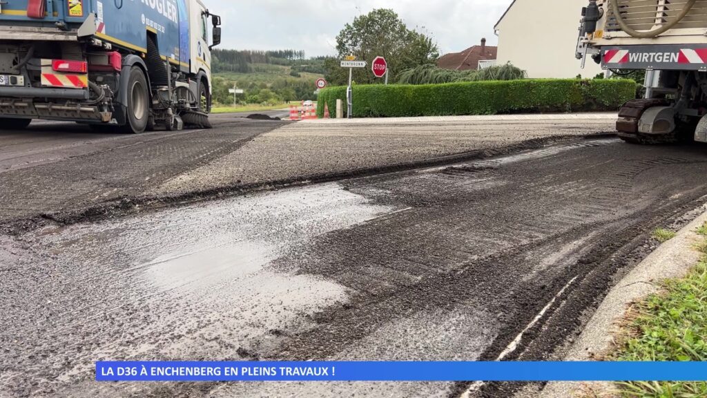 La D36 à Enchenberg en pleins travaux