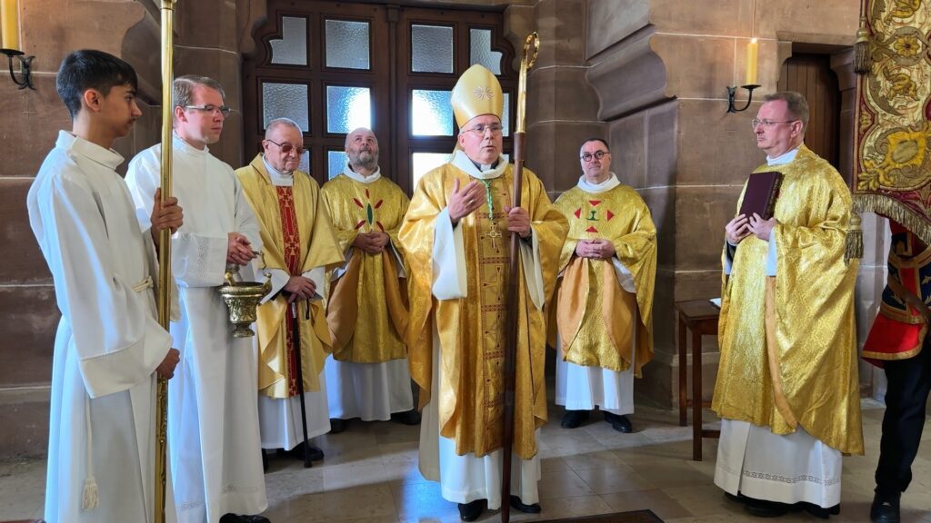 L’évêque de Metz en déplacement à l’église de Haspelschiedt