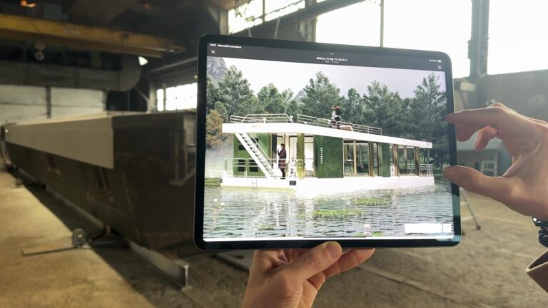 Sarreguemines : “Emeraude”, le dixième house-boat de la société Boathome en chantier