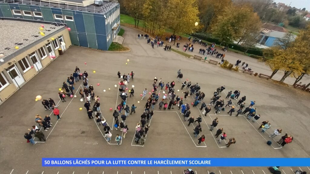 Sarreguemines : 50 ballons lâchés pour la lutte contre le harcèlement