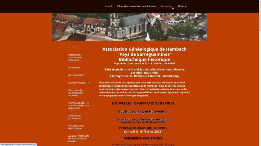 L'Association Généalogique de Hambach ouvre une boutique en ligne