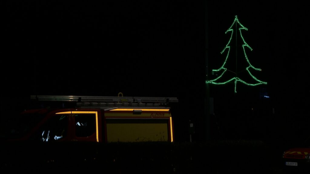 La caserne des pompiers de Rouhling s’illumine pour les fêtes